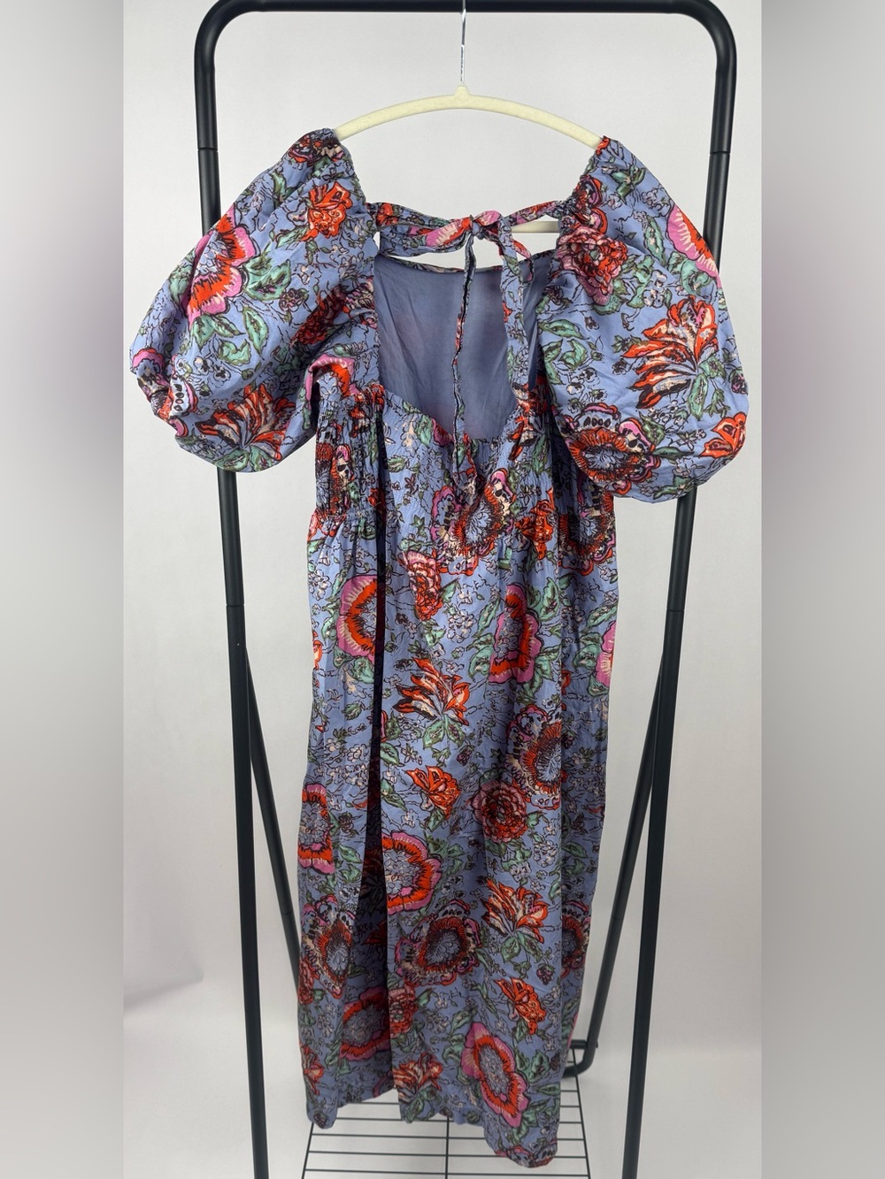 Cleobella Darlene Midi Dress S Manika Floral Puff Sleeve Cottagecore Romantic - Picture 5 of 7